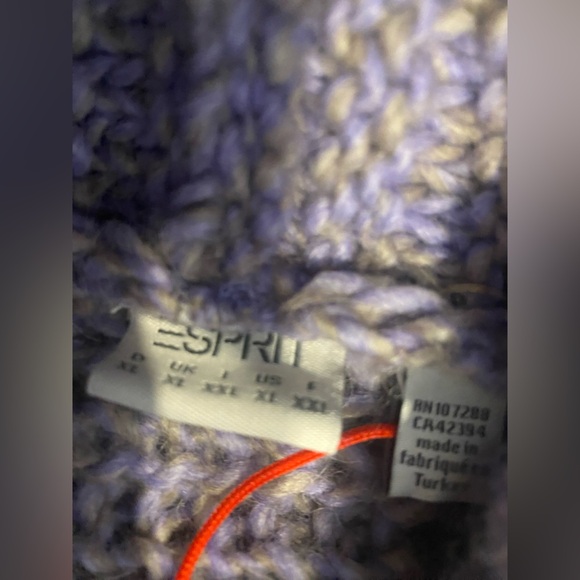 Esprit Purple Cowl Neck Sweater NWT - Picture 4 of 8